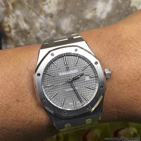 audemars piguet grey dial|Audemars Piguet oak.